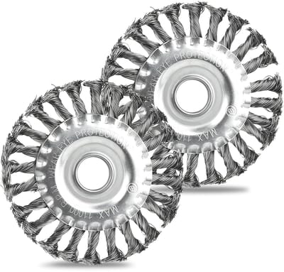 Draadborstel 125 mm voor hoekslijper - flexibele staalborstel voor reinigen en slijpen - set van 2