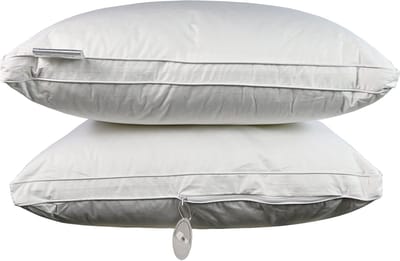 Polydaun First Fleur hoofdkussen set – boxmodel - GRS gerecyclede Comfort-O-Bol vulling – 100% katoenen tijk - 800 gram – 63x53x3cm
