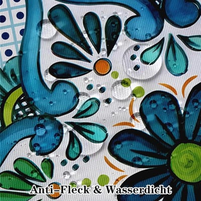 Dailygoods- Tafelkleed Rond 150 cm - Boho-Stijl - Weerbestendig - Afwasbaar - Tuintafelkleed - Geschikt voor 4-6 Personen - Tafellaken