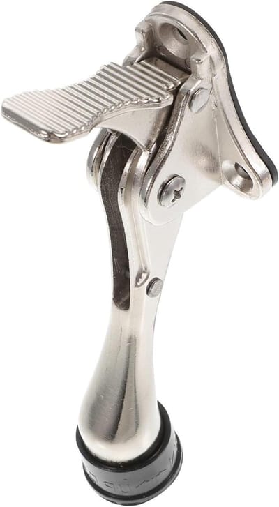 Verstelbare Deurstopper - Deurvastzetter Kickdown - Deuren Open Houden - Semi-automatische Voetbediening - 11.3X4.8CM - Zilver