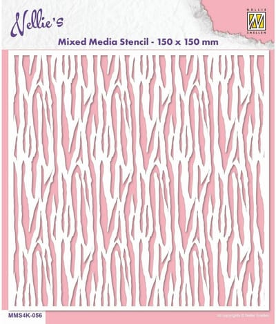 Mixed media stencil 15 x 15 cm - Zebra