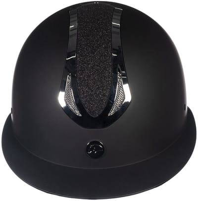 Ruitercap veiligheidshelm Illusion zwart/zilver glanzend maat S (52-54 cm)