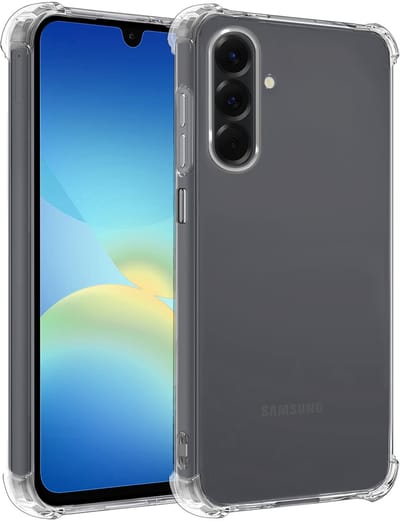 Hoesje - Geschikt voor Samsung Galaxy A26 - Sterk & Shockproof - Siliconen Shock Case - Hoes Cover - Telefoonhoes - Transparant