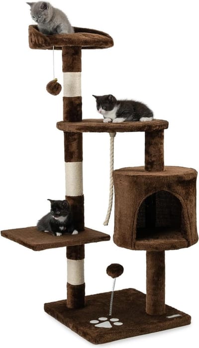 DD® Krabpaal Voor Zware Katten - Krabpaal - Krabpaal Voor Grote Katten - 40x60x112cm - Bruin