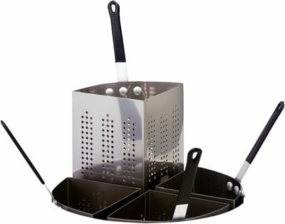 Pastainzetstuk 4 compartimenten - Pasta koker inzet - Pasta koken - 4 aparte kookzones - 20 kwart - Zilver