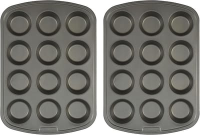 Bakvorm voor 12 Cupcakes en Muffins met Antiaanbaklaag