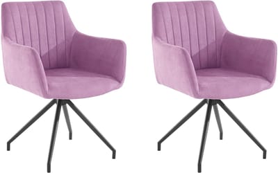 Darcy-Eetkamerstoel - 2 Pack - Paars