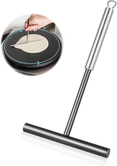 T-vormige deegverdeler - Pannenkoeken spreader - Crêpes maken - Roestvrij staal - 195 cm - Zilver