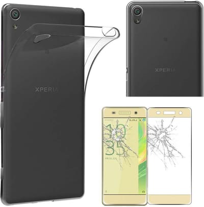 ebestStar - Hoes geschikt voor Sony Xperia XA, XA Dual, Back Cover, Beschermhoes anti-luchtbellen hoesje, Transparant + Gehard Glas