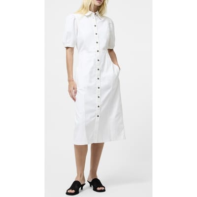 French Connection Chambray Button Through Dress Ecru Taglia: 8 | Abiti in T-Shirt Outlet | Donna | Marrone