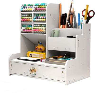 Unyqoos® Bureau Organizer voor Efficiënte Werkruimte, Multifunctionele Pennenhouder voor Thuis, Kantoor en School