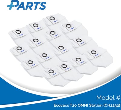 Ecovacs T20 OMNI Station (CH2232) Stofzakken (15 Stuks, Plus.Parts® alternatief voor D-DB03-0003)