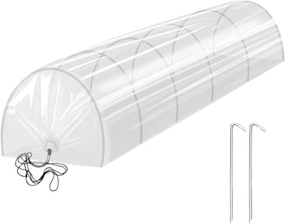 Folietunnel Broeikas - Plantenkas Tuin - Planten Beschermen - Zesstaps Verstelbaar Frame - 300 x 45 x 45 cm - Wit