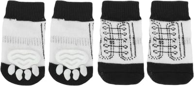 Antislip Honden- en Katten Sokken voor Binnen, Pootbescherming en Traction met Siliconen Gel, 1 Set (4 Stuks), Maat Medium
