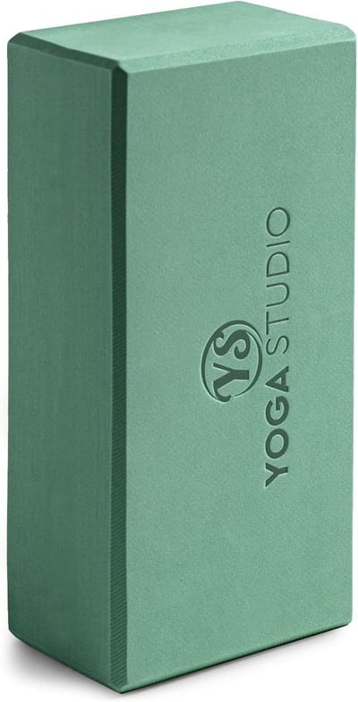 Yoga Brick - 22cm x 11cm x 7cm EVA Brick met afgeschuinde randen in salie groen - lichtgewicht oefening accessoire