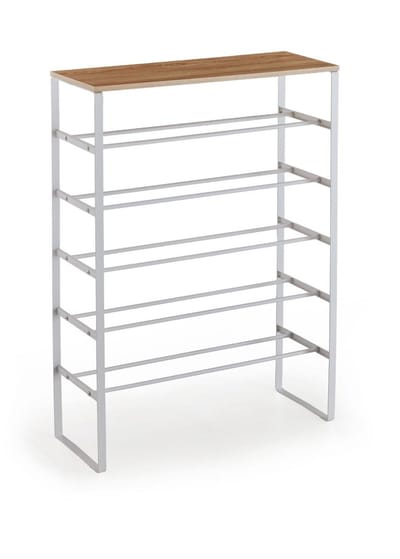 Karin schoenenkast 6 planken wit, eik decor.