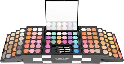 Uitgebreide Makeup Set met 148 Kleuren Oogschaduw, Blush, Wenkbrauwpoeder en Corrector voor een Stralende Look