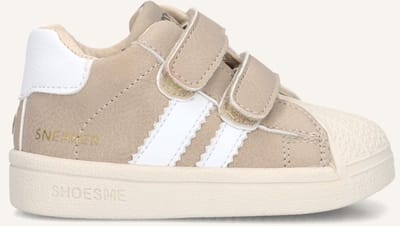 Shoesme Taupe Sneakertje - Sneakers Kinderen - Unisex - Taupe - Microfiber leer - Maat 19