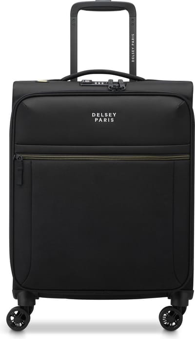 Delsey Brochant 3 Handbagagekoffer 55 cm – Gerecycled rPET – 1,9 kg – TSA Slot – 4 Dubbele Wielen – Black
