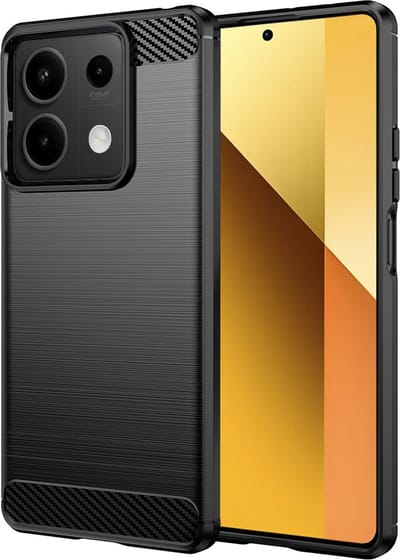 Hoesje geschikt voor Xiaomi Redmi Note 13 5G - Techsuit Carbon Silicone Back Cover - Zwart