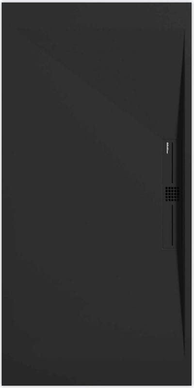 Sanifun douchebak Stone Side Black Smooth 1100 x 900 P