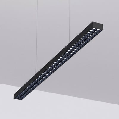 Arcchio LED kantoor hanglamp Jolinda, zwart, 118cm, omhoog/omlaag