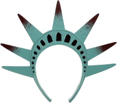 Statue of Liberty Hoed met Kroon en Fakkel, Ideaal voor Halloween, Verkleedfeest en Patriottische Feesten