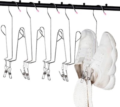 Schoenhangers voor Droogrek en Opbergsysteem - Roestvrij Staal - Dubbele Haken - Kast Organizer - Thuisgebruik
