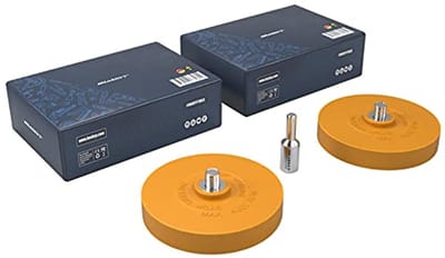 Foliegumset 2x met adapter voor het verwijderen van folies en lijmresten op voertuigen