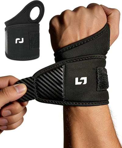 Dikke Polsbanden met Duimlus, Verstelbare Polssteun van Nylon voor Gewichtheffen, Fitness en Krachttraining, Duurzame Bescherming voor Optimale Prestaties
