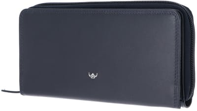 Golden Head Leren portemonnee Polo RFID Protect RV-Damenbörse 2803 Marineblau donkerblauw