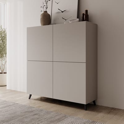 Meubella - Pulse - Dressoir - Beige - 120x40x130 cm