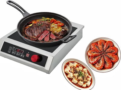 Inductiekookplaat - Kookplaat - Professioneel Koken - 10 Vermogen Niveaus - 35 x 43 cm - Zwart