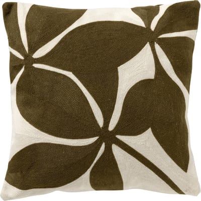 Dutch Decor ELIJA - Sierkussen 45x45 cm - gebloemd - Snow White - wit - Inclusief binnenkussen - Luxe kussens voor woonkamer & bank