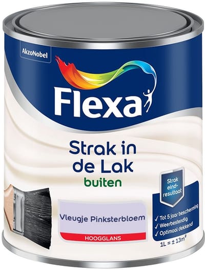 Flexa - Strak In De Lak Buitenlak Hoogglans - Vleugje Pinksterbloem - Mengverf - 1 L