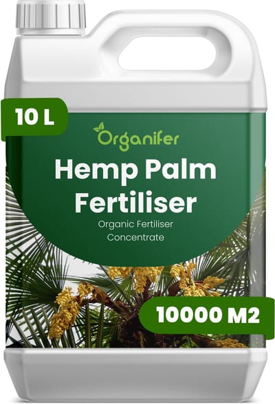 Vloeibare Meststof Voor Henneppalm 10 L Voor 10000 M2 - Npk 2-1-8 - Dichtheid - Sterk Wortelstelsel - Ondersteunt Krachtige Blad- En Stamontwikkeling - Behoudt Een Sterke Plantstructuur Gedurende Het Groeiseizoen - Organifer