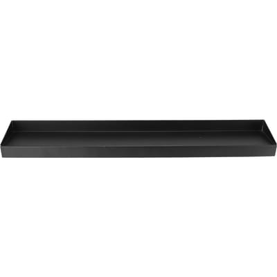 Kruidenrek van 75 cm lang voor boven het fornuis, organizer voor kruiden en specerijen, keukenorganizer black