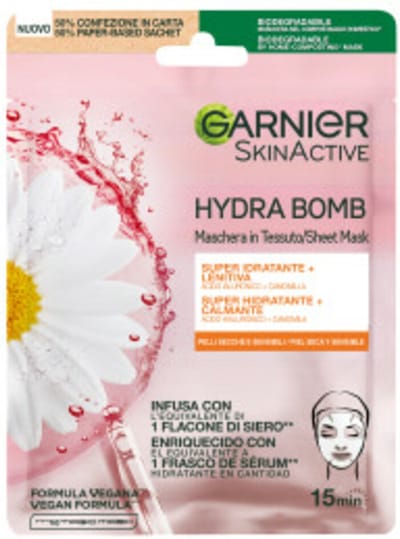 Garnier SkinActive Hydra Bomb Tissue Masker met Kamille en Hyaluronzuur - 3 x - Voordeelverpakking