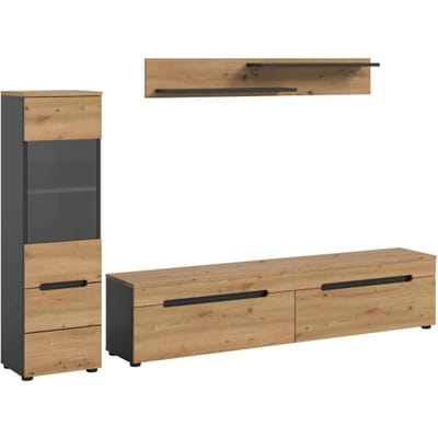 Canu woonkamercombinatie staand-hangend Artisan NB Basaltgrijs NB Abs. Artisan NB - 33x221x141cm