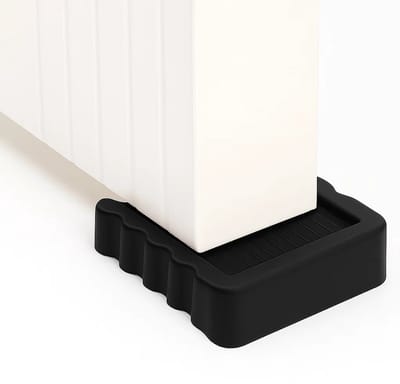 Winddichte Deurstopper – Veiligheidswig van Duurzaam Kunststof met Antislip Rubberen Basis - Zwart