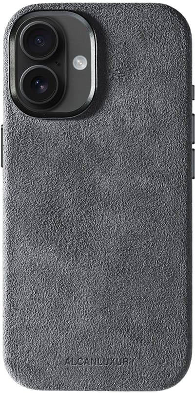 Alcanluxury Alcantara telefoonhoesje geschikt voor Apple iPhone 17 - Nardo Grey