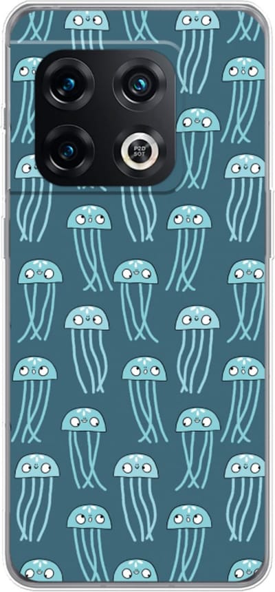 Case Company® - Hoesje geschikt voor OnePlus 10 Pro hoesje - Kwallie - Soft Cover Telefoonhoesje - Bescherming aan alle Kanten en Schermrand