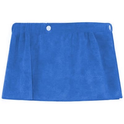 Culotte en serviette de plage pour hommes, taille élastique, fermeture à boutons, couleur unie, maillot de bain, douche de plage, gym, pyjama, short One Size bleu
