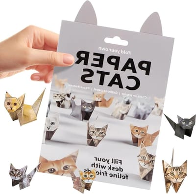 DIY Origami Kit voor Katten, 50 Vellen 3D Papieren Origami, Creatieve Knutselset voor Desk Decoratie en Handgemaakte Papercraft