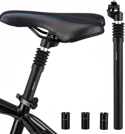 Zadelpen Fiets - Verstelbare Zadelbuis - Comfortabel Fietsen - Dubbele Schroefbevestiging - 272/309/316 mm - Zwart