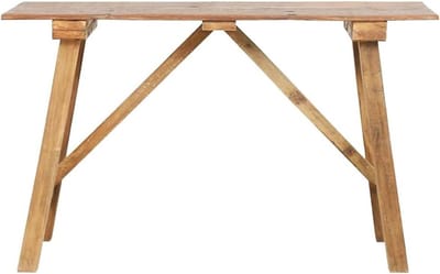 Consoletafel Massief Hout - Sidetable Decoratie - Stijlvol Interieur - Uniek Oud Hout - 130 x 40 x 80 cm