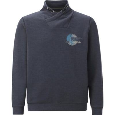 Jan Vanderstorm herren Sweatshirt - 52/54 - donkerblauw - Plus Size