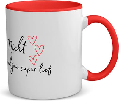 Akyol - nicht ik vind jou super lief koffiemok - theemok - rood - Nicht - de liefste nicht - verjaardag - cadeautje voor nicht - nicht artikelen - kado - geschenk - 350 ML inhoud