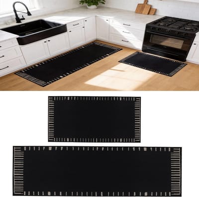 Dailygoods- Keukenvloermatten Antislip - 4 Stuks - 40 x 60 cm / 40 x 120 cm - Polyestervezel - Vlekbestendig - Duurzaam en Waterabsorberend - Tapijten