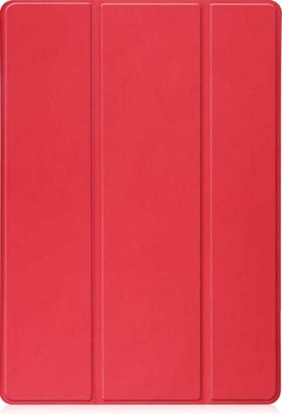 Hoesje - Geschikt voor Samsung Galaxy Tab S7 FE - Dun & Stevig - Trifold Bookcase - Hard Cover Case - Met Uitsparing Geschikt voor S Pen - Hardcover Book - Tablet Hoes - Rood